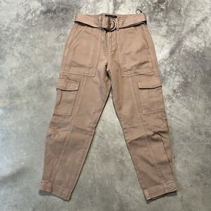 Banana Republic Jeans Womens Size 00 High Rise Tapered Utility Iced Latte‎ Denim